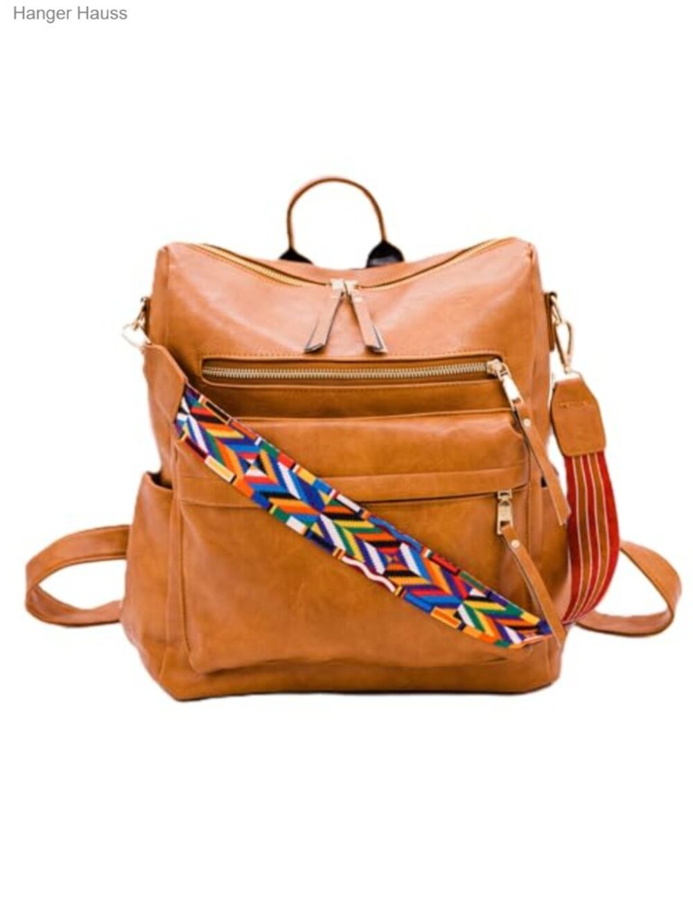 Vegan Leather Convertible Backpack Purse for Women with Laptop Pocket